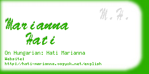 marianna hati business card